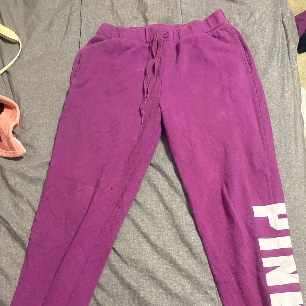 PINK Victoria's Secret Purple Sweatpants Relaxed Fit